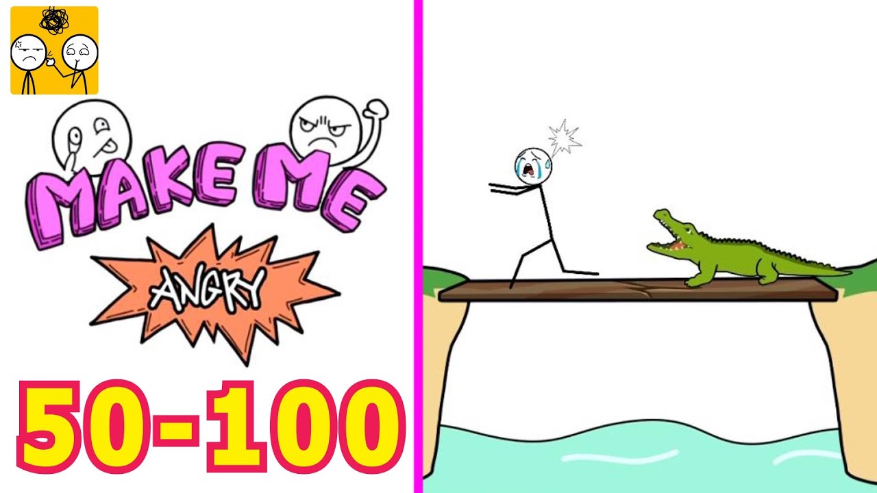 Make me Angry level 50 - 100 Stickman Brain Puzzle