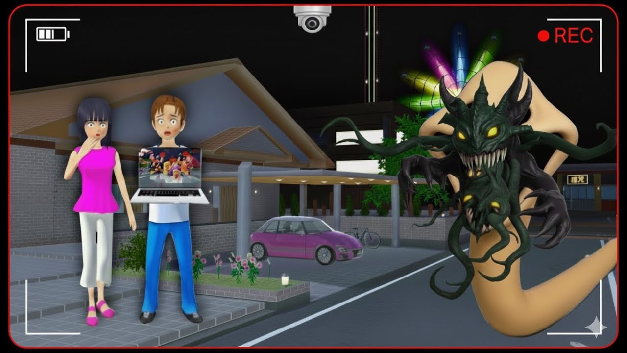 Yuta Mio Panicked Haunted's ALPHABIG SCARY WORM in Front House 😱|| Sakura school simulator Horror 👺
