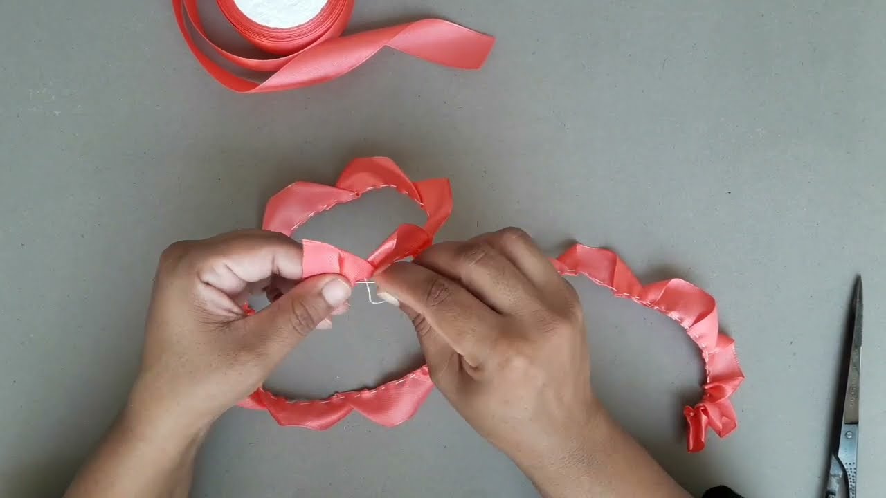 Ribbon flowers how to make / Flower making with Ribbon /sewing hack / Ribbon flowers