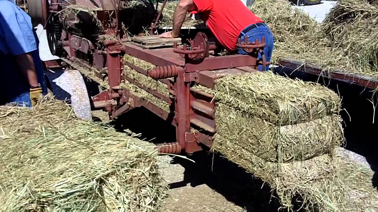 Baling hay the old fashioned way