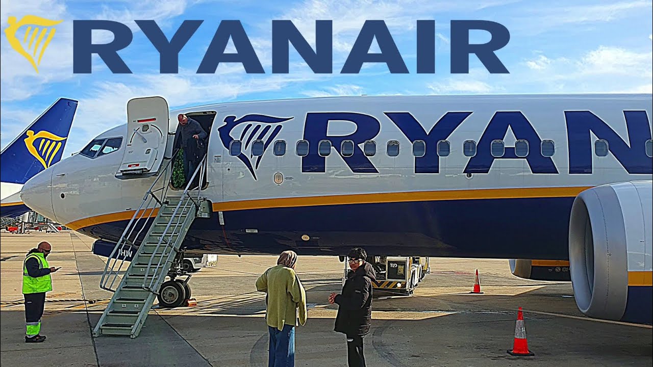 LOW FARES, STUNNING VIEWS! RYANAIR Boeing 737 MAX 8-200 [IHW] London Stansted to Barcelona el Prat