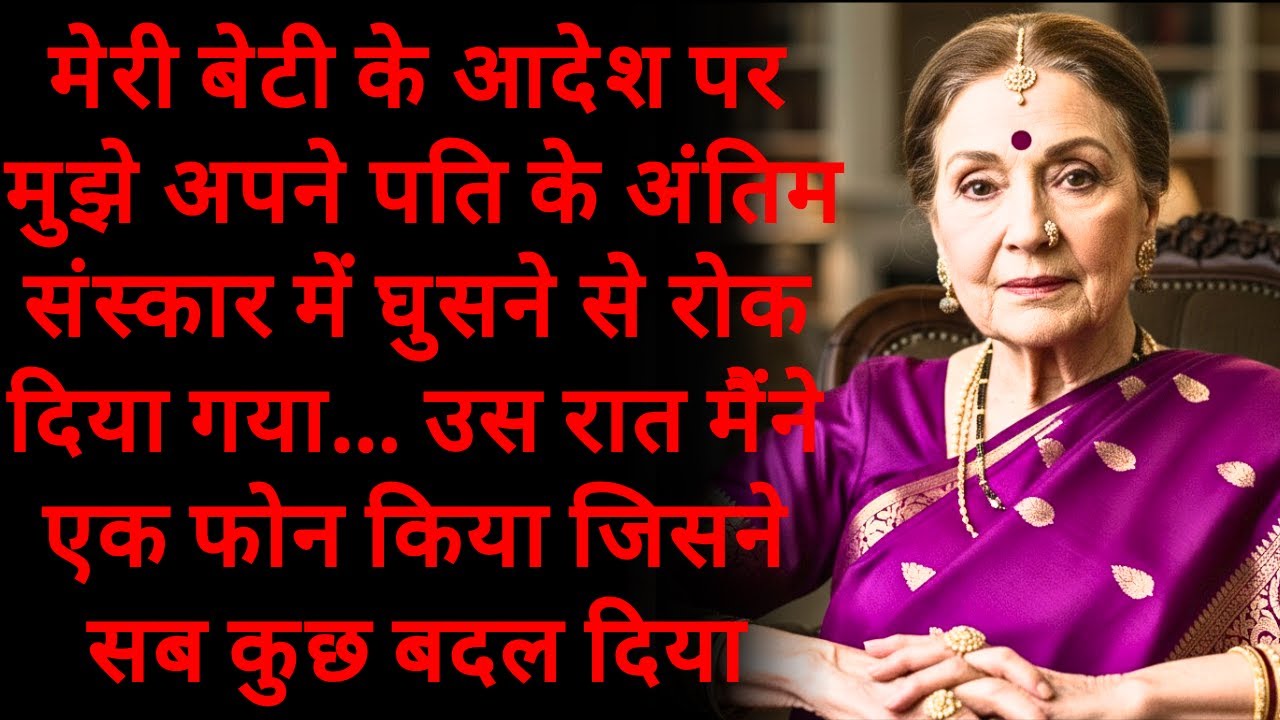 मेरी बेटी के आदेश पर मुझे अपने पति के अंतिम संस्कार में घुसने से रोक दिया गया… उस रात मैंने एक फोन क