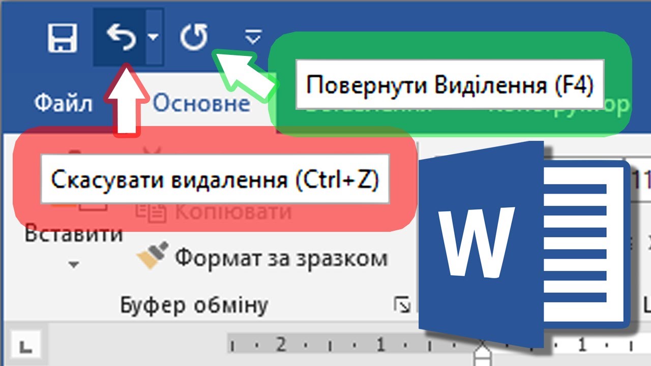 Урок 14. Скасування і повтор останніх редагувань