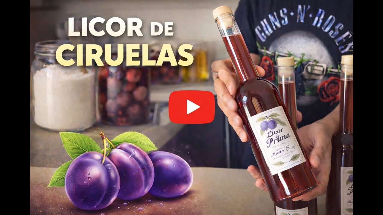 Licor de Ciruelas Casero y Ciruelas Borrachas