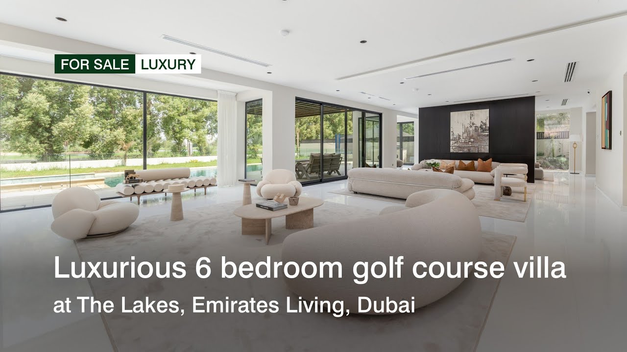 Luxurious 6 bedroom golf course family villa at The Lakes, Emirates Living, Dubai | haus & haus