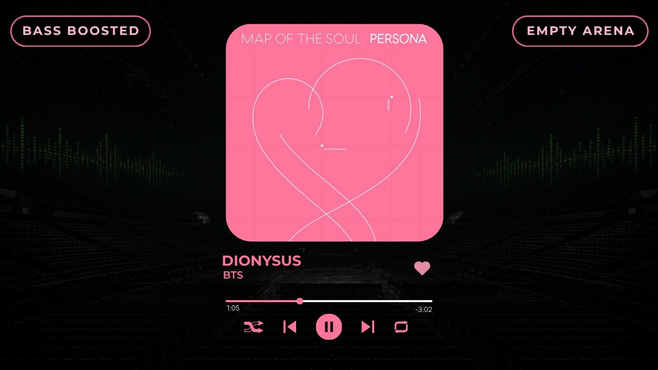 [BASS BOOSTED+EMPTY ARENA] BTS(방탄소년단) - DIONYSUS |kpoptifyy