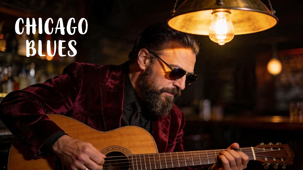 Chicago Blues Music 🎸 Soulful Electric Blues for Late Night Chill & Deep Feelings
