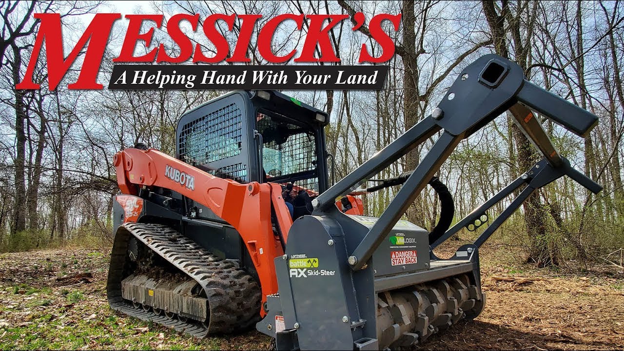 Awesome Loftness forestry mulcher on a Kubota SVL95