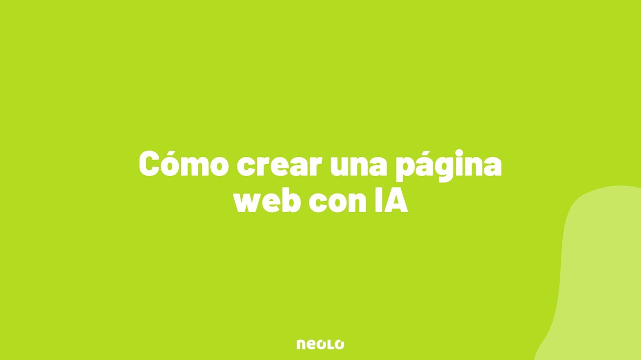 Cómo crear una web con IA (2026)