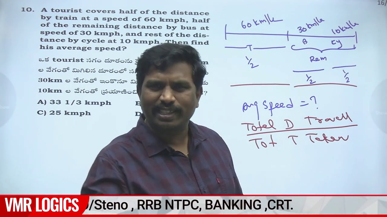 Time and Dist part-2 | కాలము మరియు దూరం | short cuts | ARITHMETIC | SI | PC| SSC | BANK | VMR LOGICS
