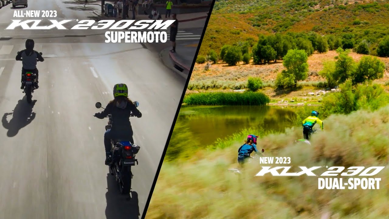 Get Out and Play | Introducing the all-new 2023 KLX230SM Supermoto and new 2023 KLX230 Dual-Sport