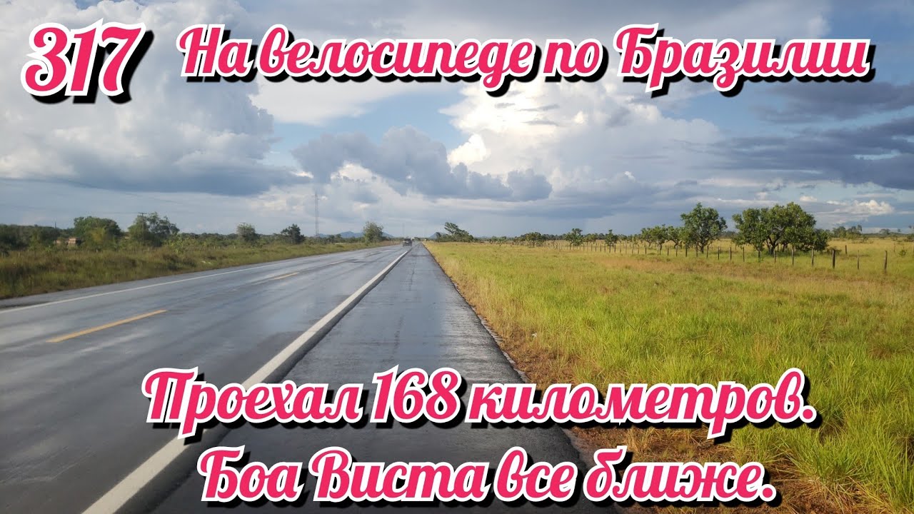 Проехал 168 километров. Боа Виста все ближе. На велосипеде по Южной Америке День 317 Бразилия