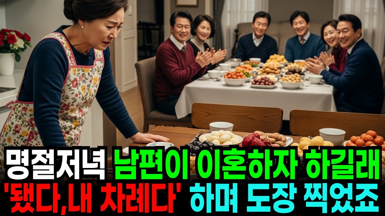 [충격실화] 명절저녁 남편이 이혼 선언하자… 제가 준비한 반전의 도장 한 번에 끝냈습니다 | 가족갈등 | 시월드 | 노후사연 | 감동사연 | 오디오북 | 막장사연