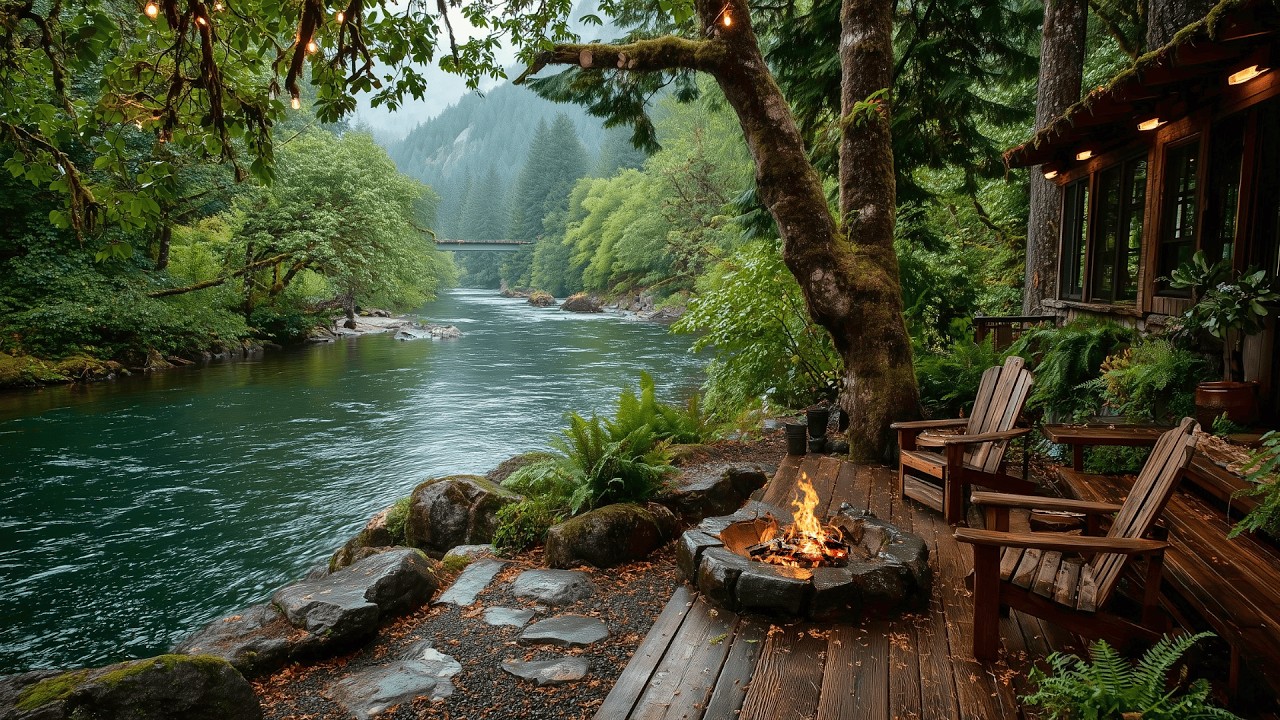 You Won’t Want to Leave This Spring River Scene Campfire & Nature Sounds Ambience