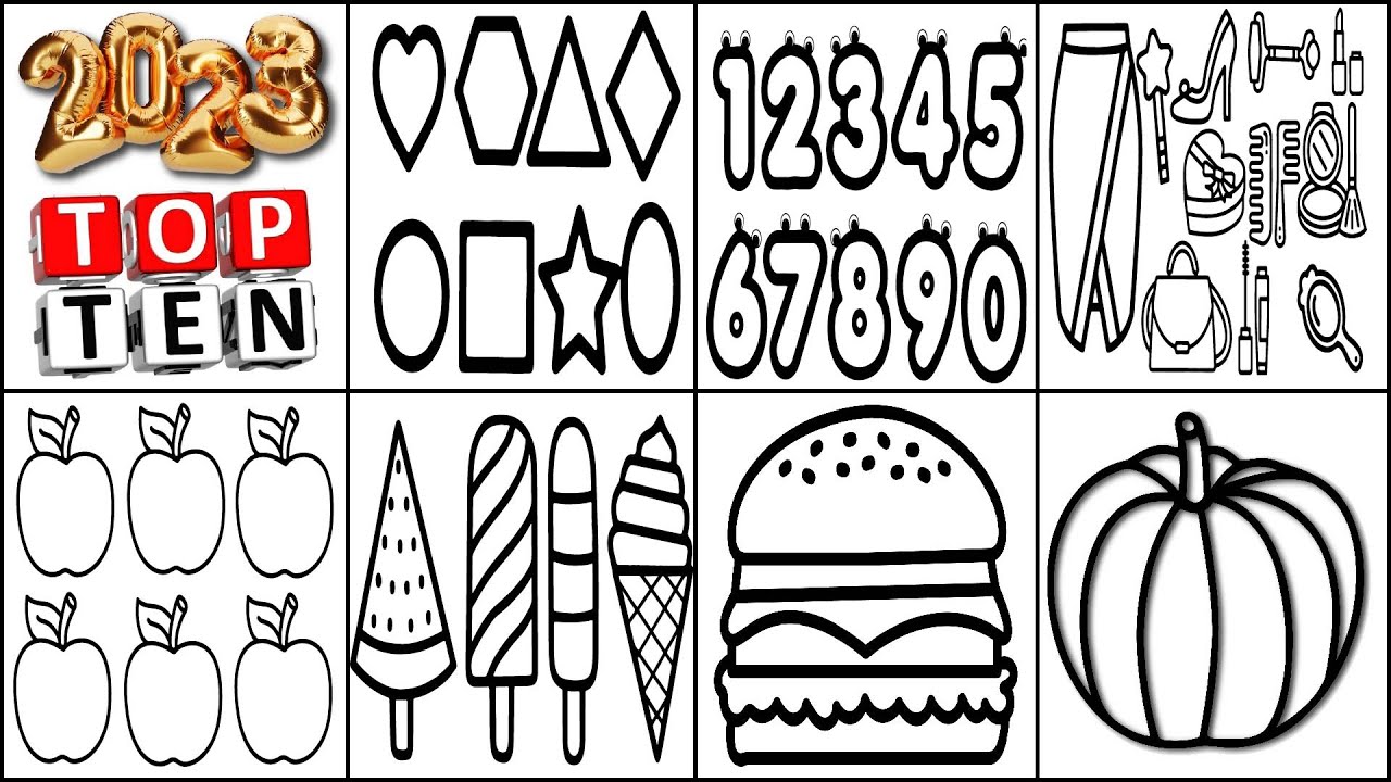 Top 10 Most-Watched Coloring Pages of 2023 | AKN Kids House | For Kids