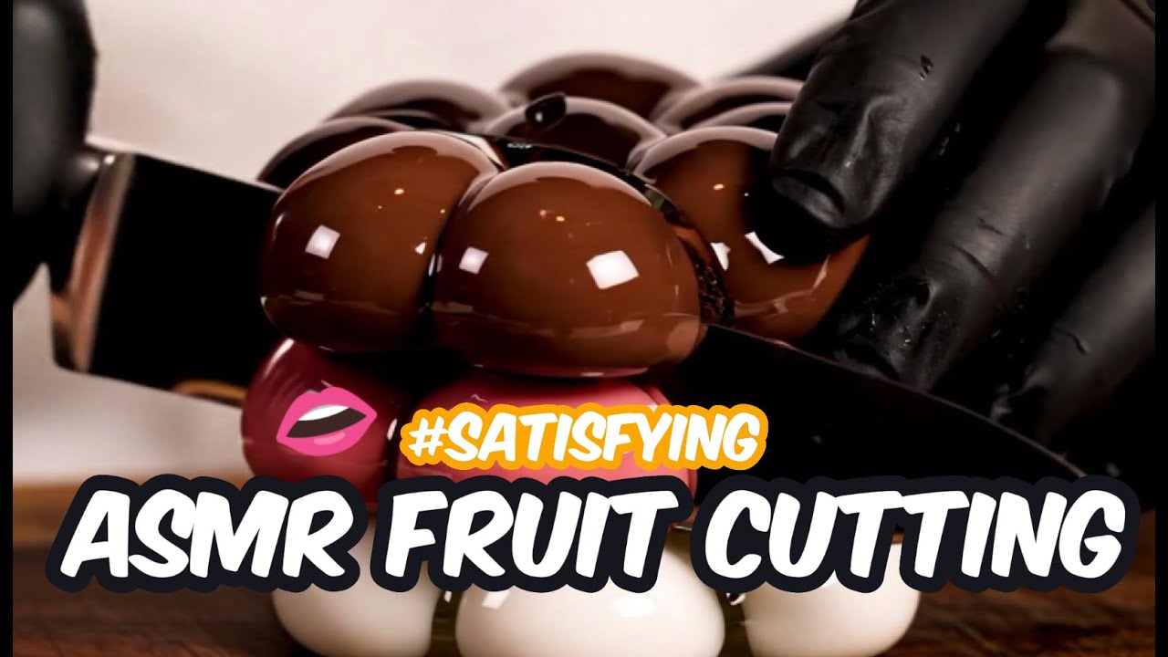 ASMR GLASS FOOD SLICING