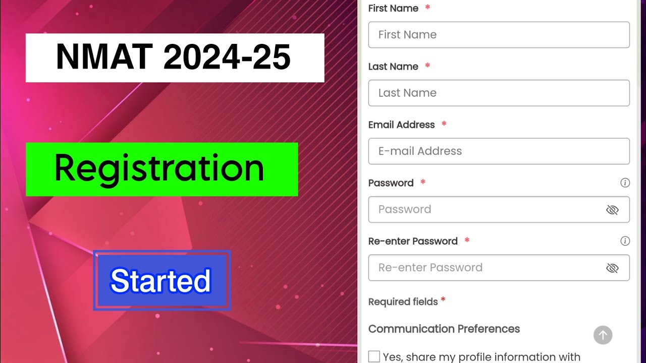 NMAT 2024-25 Registration Started | NMAT Application form Started 2024-25 | MDE