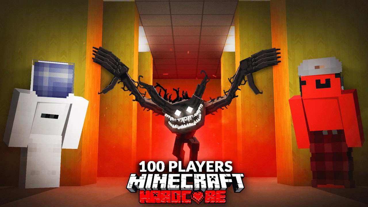 100 Players Simulate Minecraft's Backrooms!