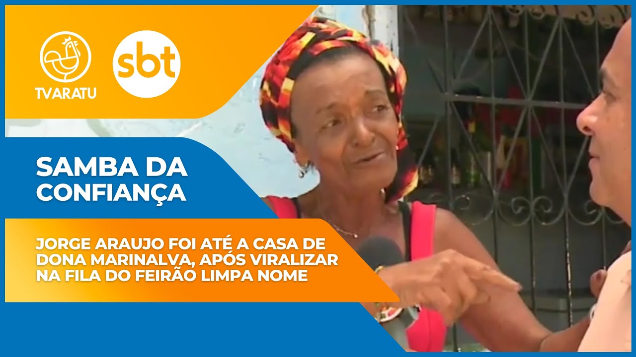 Jorge Araujo foi até a casa de Dona Marinalva, após viralizar ditado na fila do feirão limpa nome