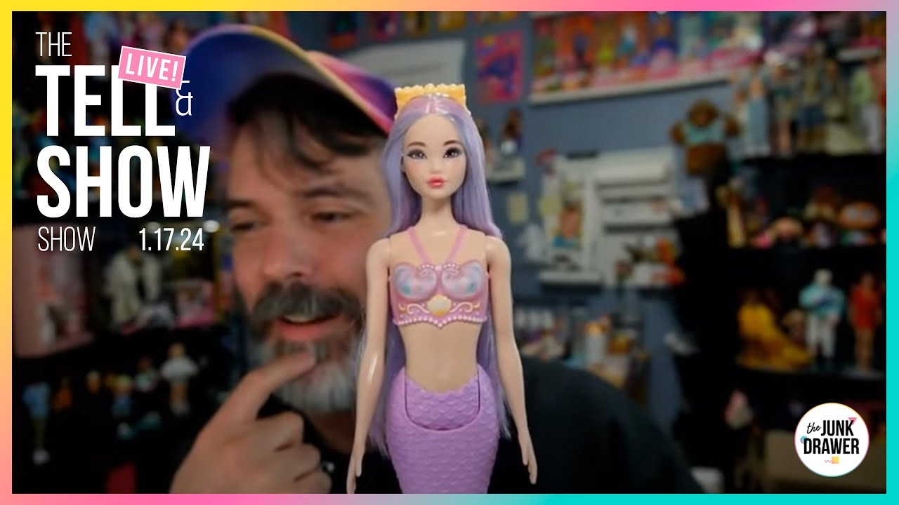 Barbie Mermaid Odile, Cat Dresses & Amazing Vintage Male Dolls! #livestream
