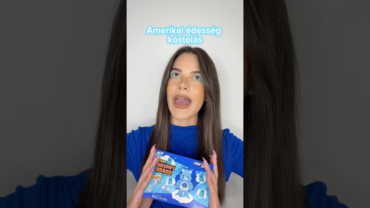 &Eacute;DESS&Eacute;G K&Oacute;STOL&Aacute;S 🥶 SAVANY&Uacute; MORCOS MACIK 🧸 #gumicukor #magyar #warheads #k&oacute;stol&aacute;s #tasty #fun