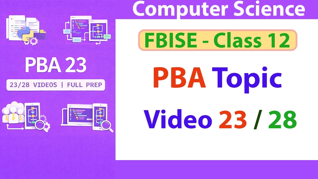 PBA 23/28 | 2D Lists (Matrix) in Python Explained | Nested Loops, Row & Column Operations | PBA 2026