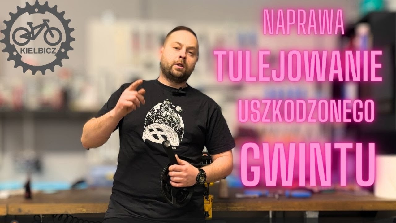 Naprawa tulejowanie uszkodzonego gwintu w korbie.