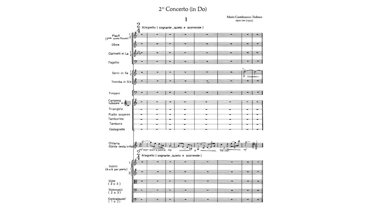 Mario Castelnuovo-Tedesco – Guitar Concerto No.2, in C major