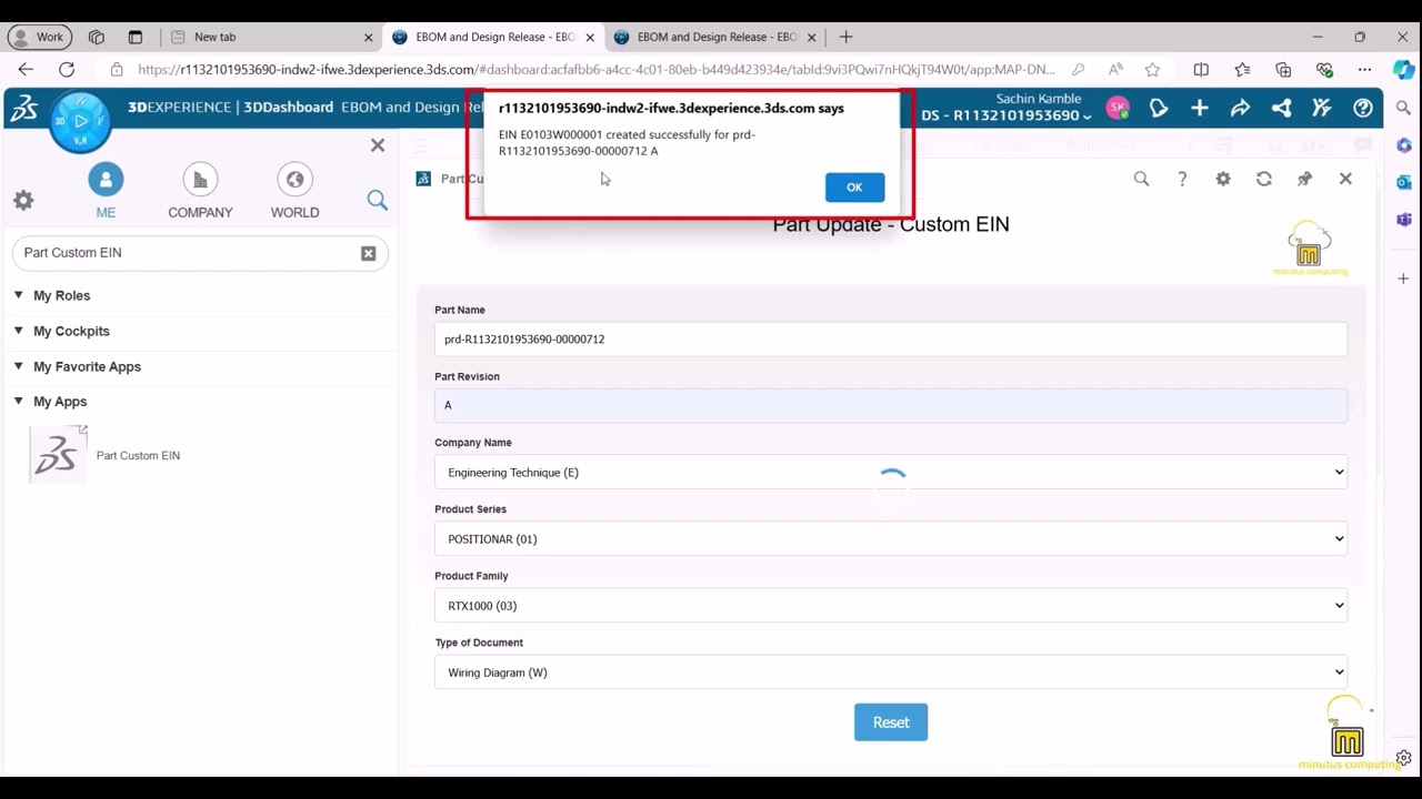 3DXSync- Custom Part Number Generator