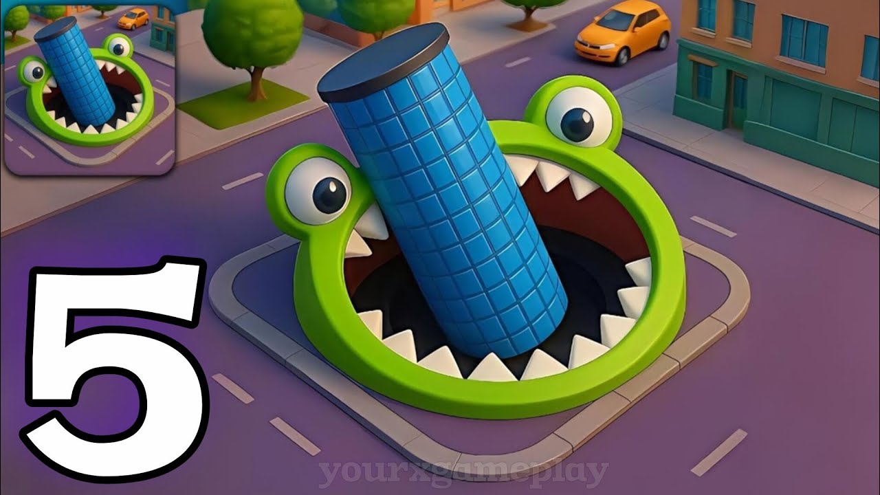 Hole.io - Gameplay Walkthrough Part 5- Swallow Everything & Dominate the City (Android, iOS)