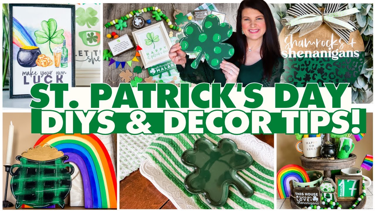 Dollar Tree St. Patrick's Day DIYs + Decor Ideas! Shamrock DIYs