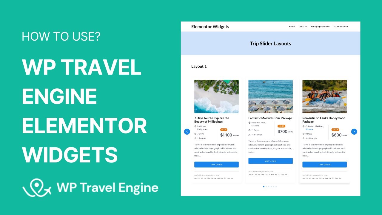 Part 1 - How To Use WP Travel Engine Elementor Widgets | WP Travel Engine Tutorial