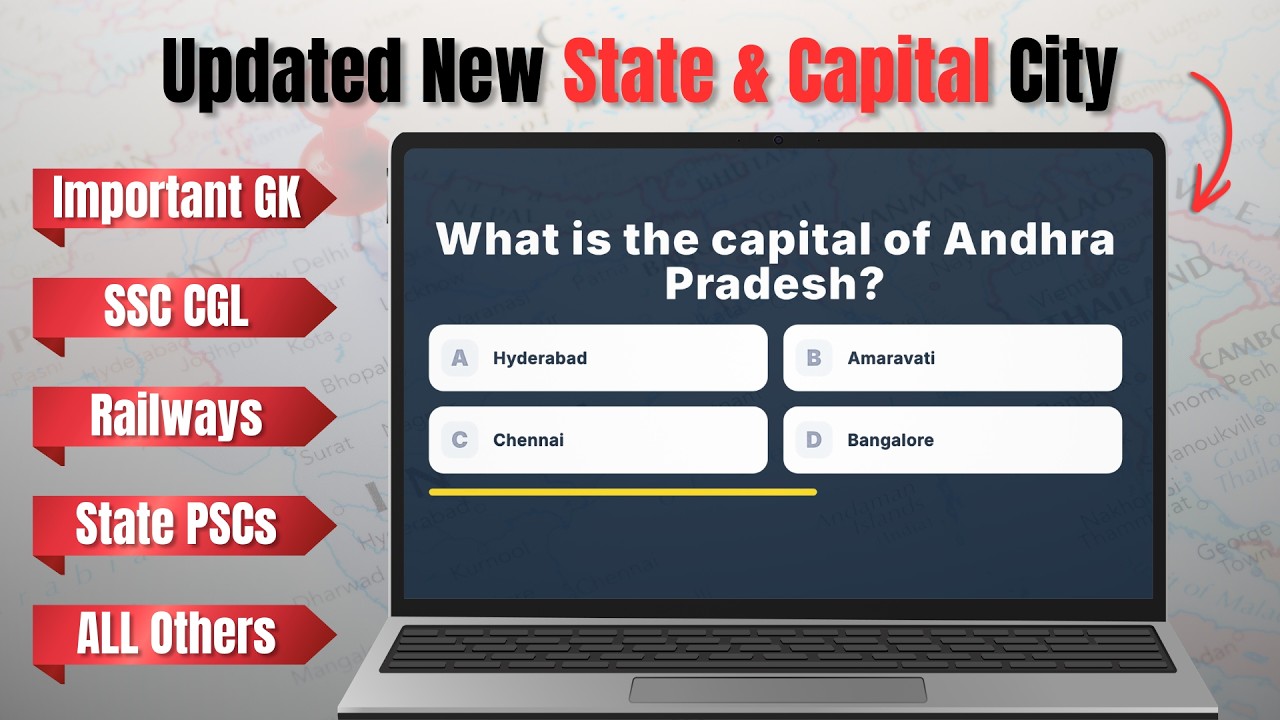 All 28 Indian States & Capitals 2026 | Map Tricks for SSC CGL, UPSC & APPSC