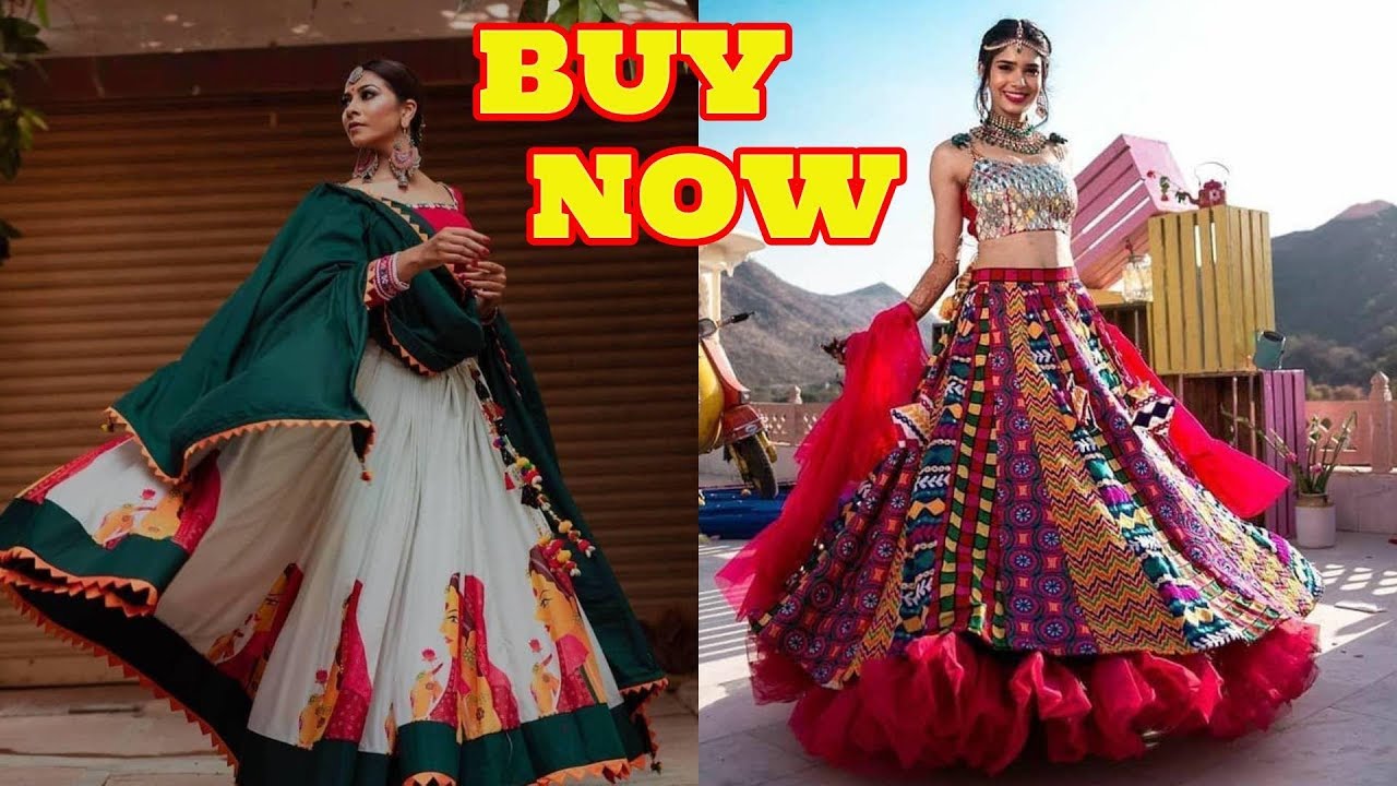 Buy Now Stylish Printed Lehanga Choli/Navratri Special ll Single Piece Available ll COD Available