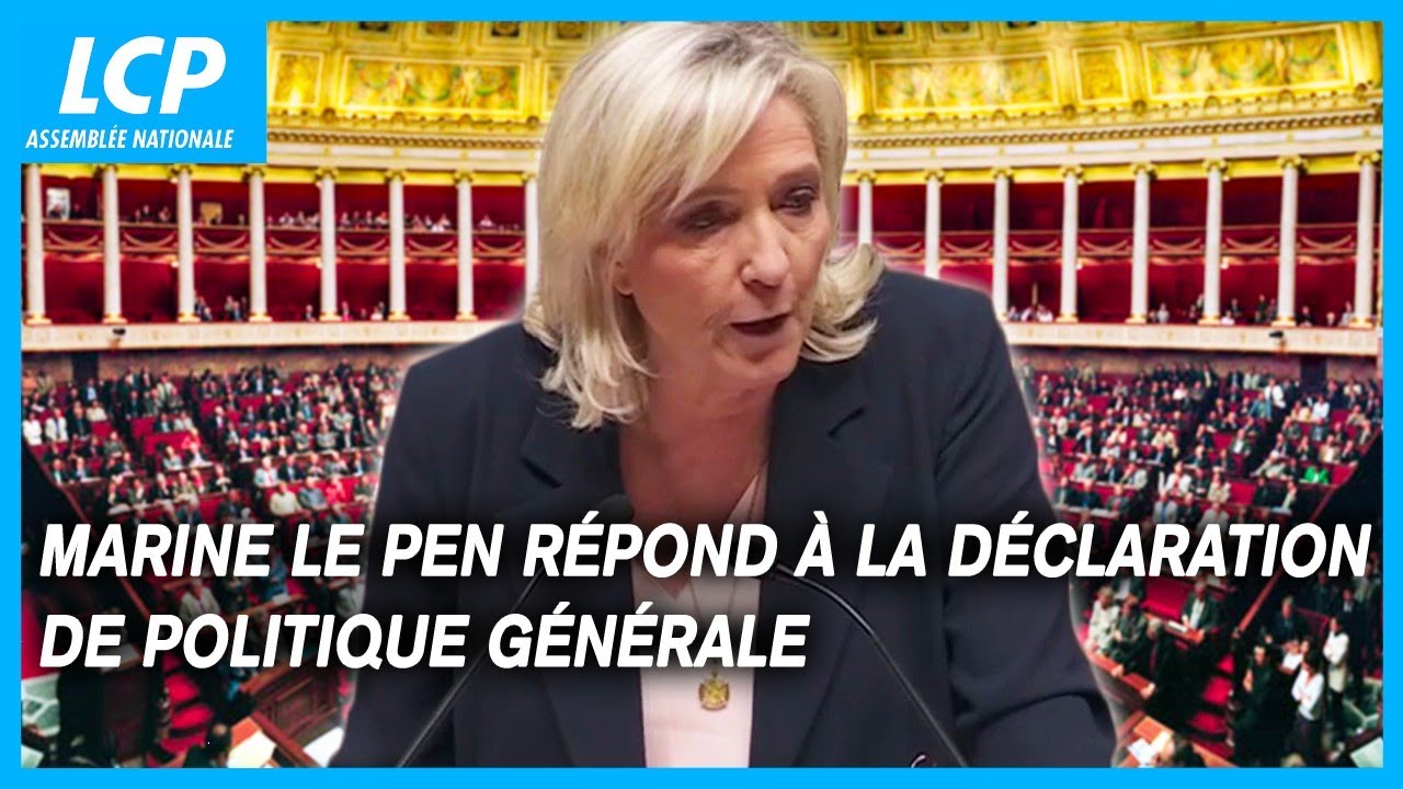 Marine Le Pen, sa réponse à la déclaration de politique générale de Gabriel Attal - 30/01/2024