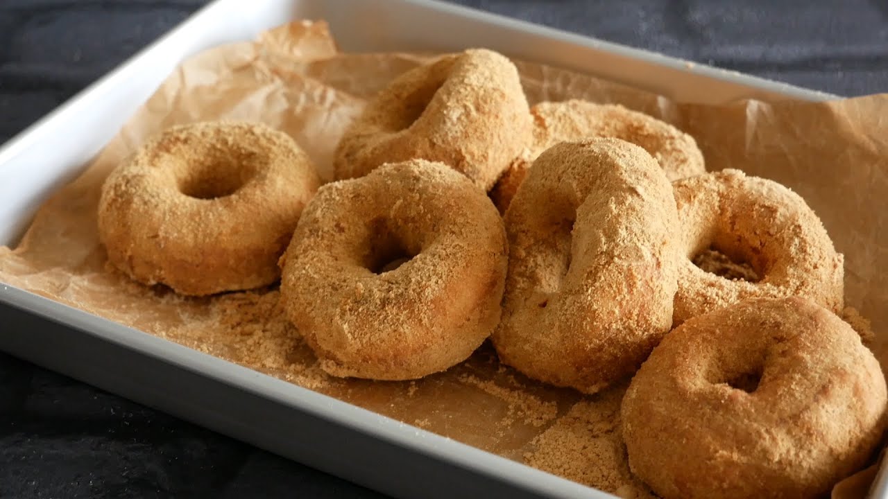 ふわふわに飽きたらしっかり固めの豆乳きなこドーナツ!  | Soy milk Kinako Donuts