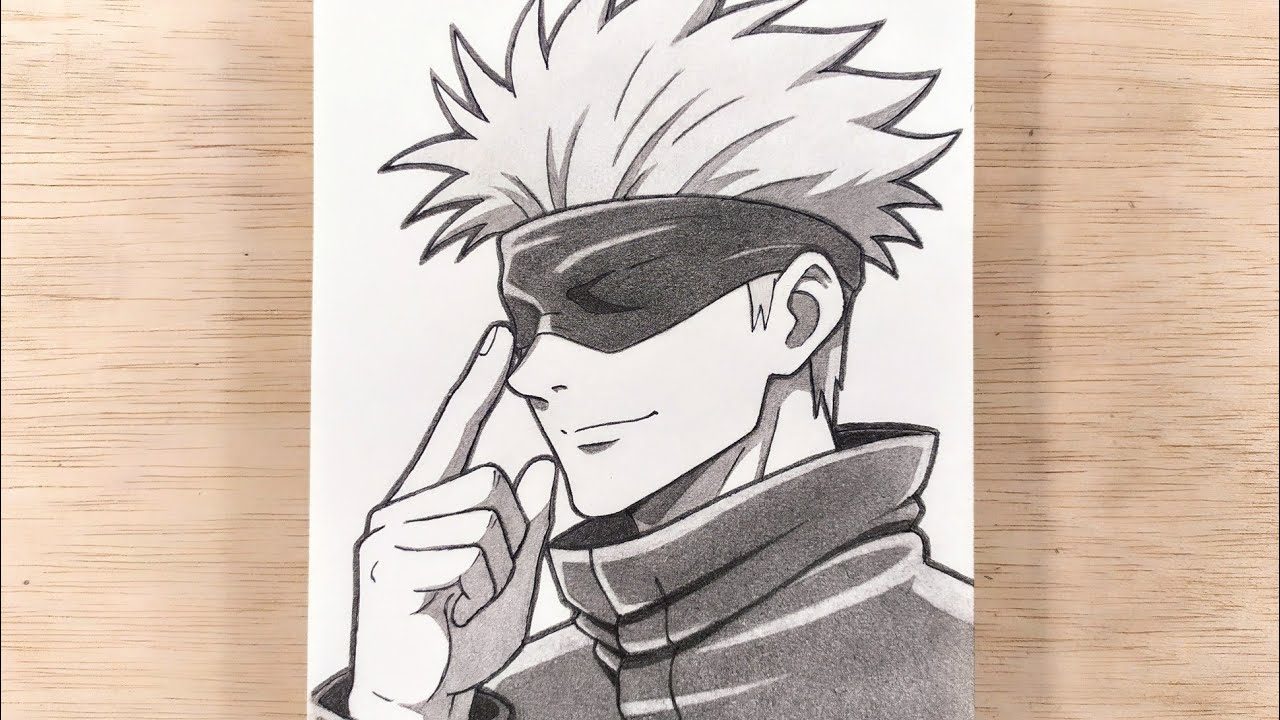 How to Draw Gojo Satoru For Beginners - Jujutsu Kaisen | Tutorial - Step by Step
