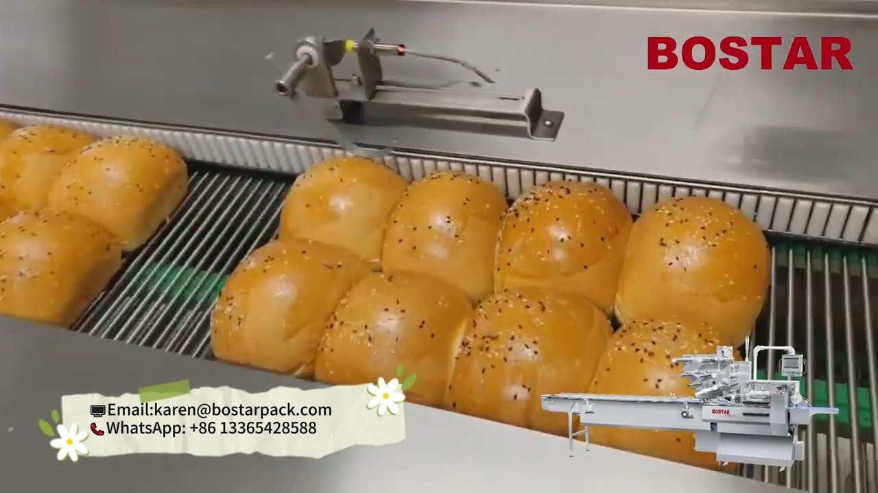 Bostar High Productive Automatic A Burger Packing Machine And Packing With PLC Touch Screens