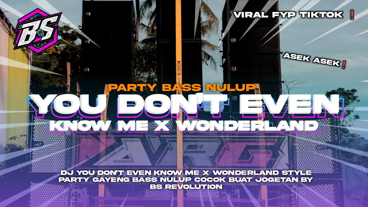 DJ YOU DON'T EVEN KNOW ME X WONDERLAND VIRAL❗STYLE PARTY ASEK²BASS NULUP • BS REVOLUTION •