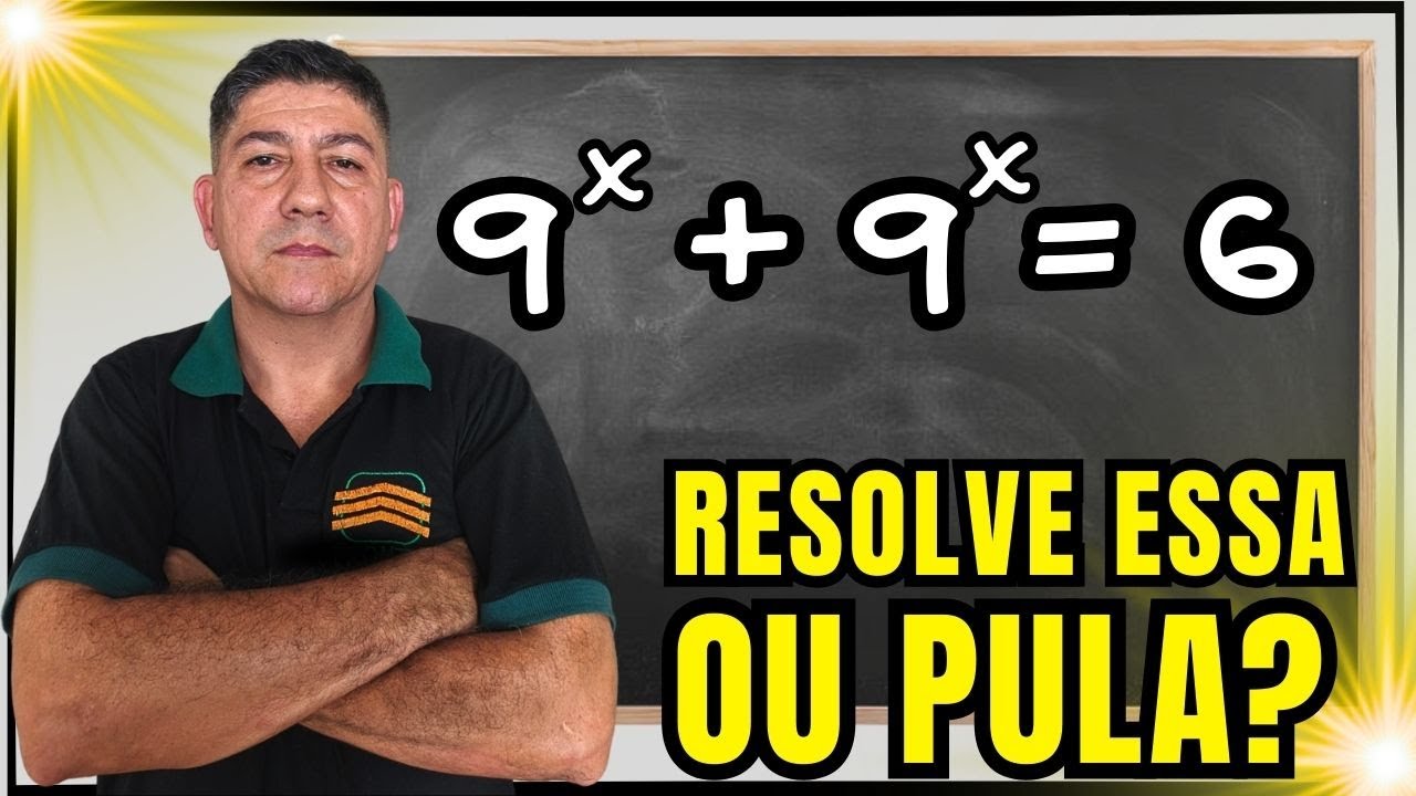 Essa equação derruba muita gente! 9ˣ + 9ˣ = 6 😱