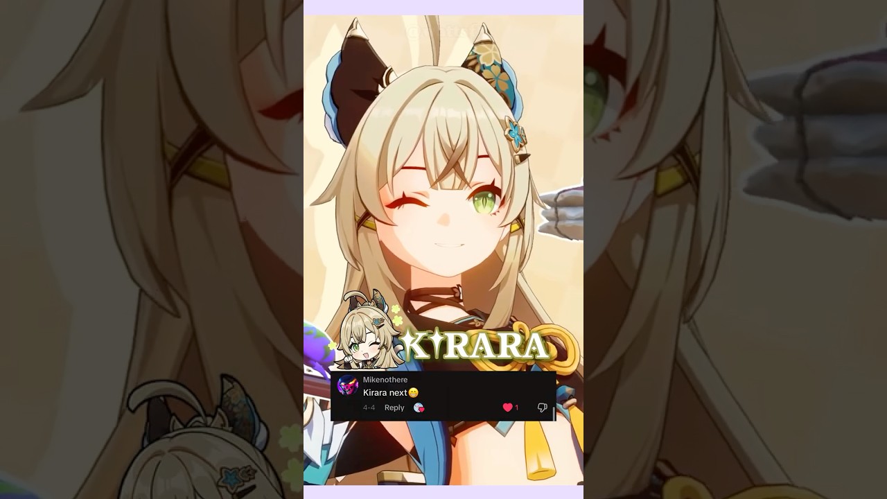 How To Build Kirara In 60 Seconds #genshinimpact #hoyocreators #kirara
