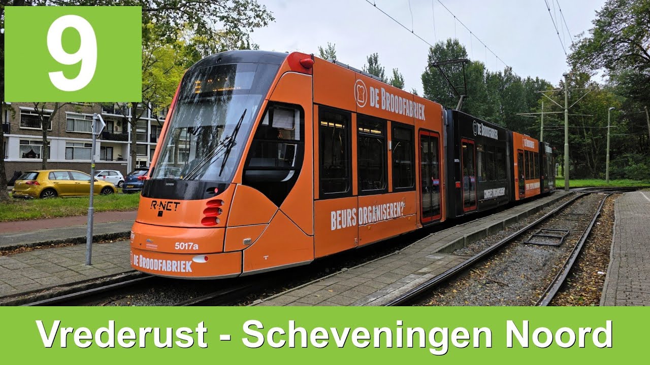 HTM lijn 9: Vrederust - Scheveningen Noord | HTM 5017 | 2025