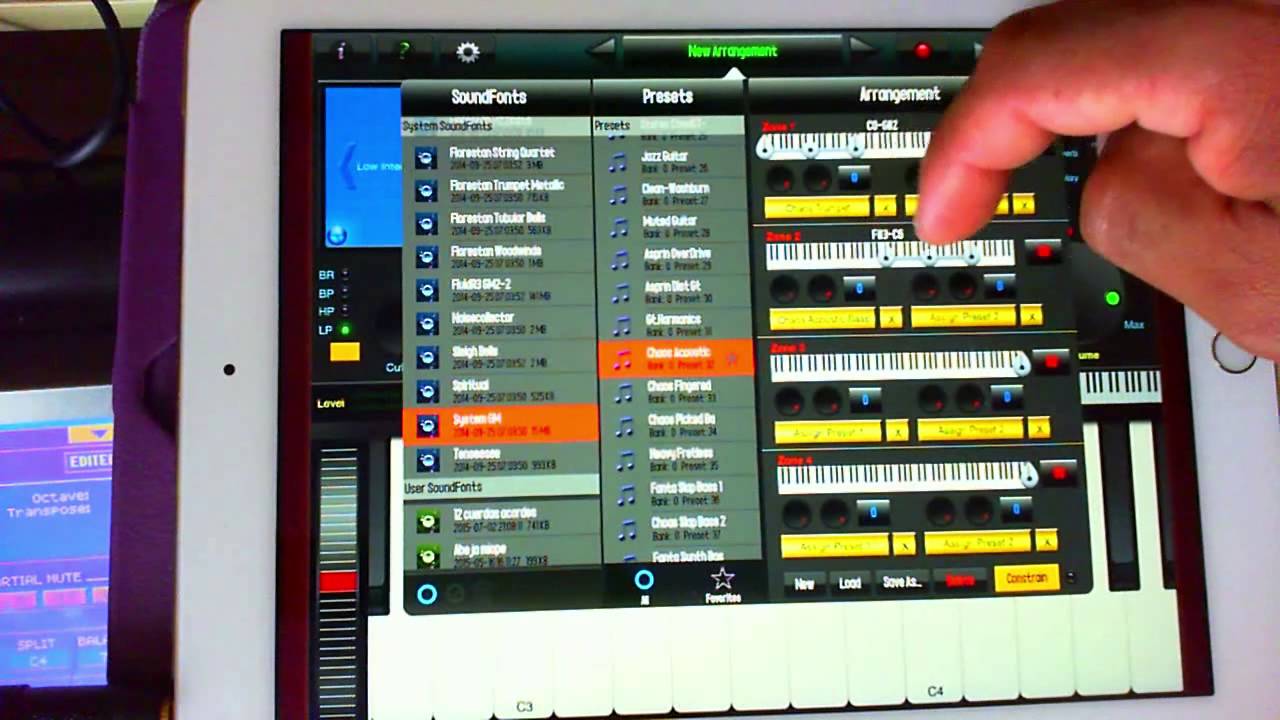 Aplicacion para ipad y iphone para usar multisamples reales,soundfont pro
