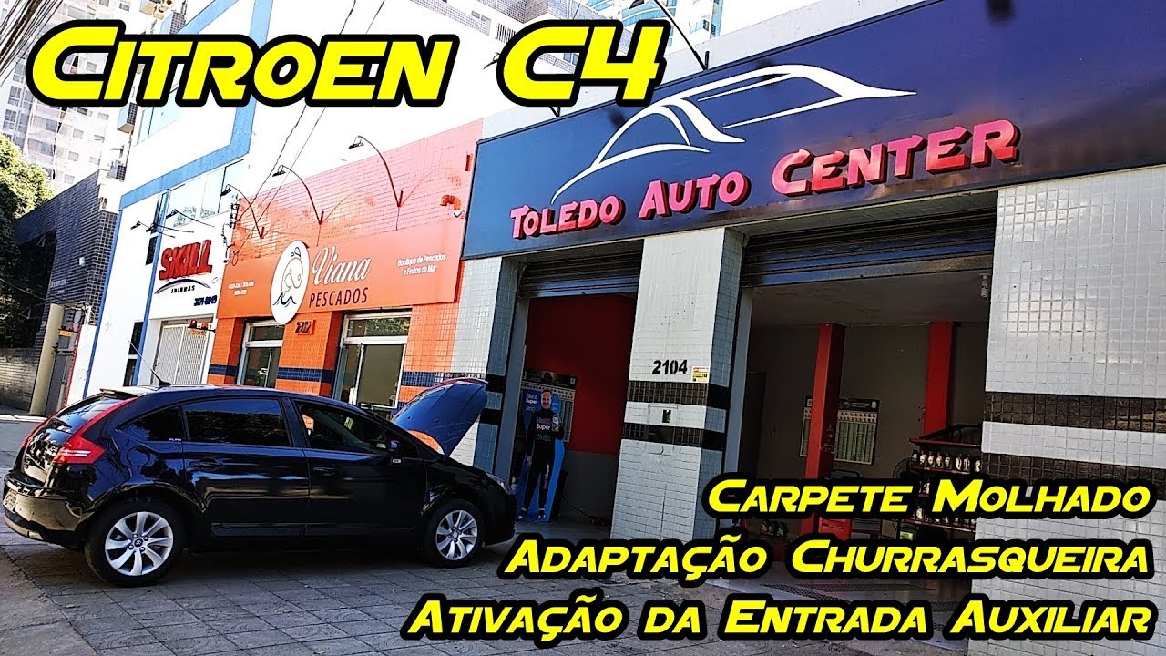 Ativação Entrada Auxiliar do Som Citroen C4 + Carpete Molhado e Churrasqueira Caindo