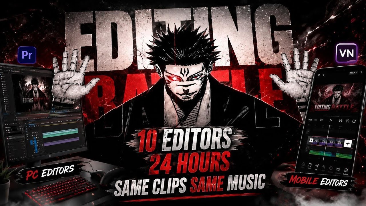 🏆 10 EDITORS, 24 HOURS | SAME CLIPS, SAME MUSIC... WHO WINS? 🔥