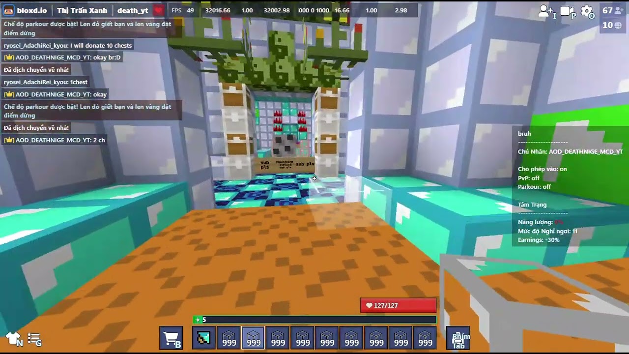 Bloxd.io Today ryosei is donate me some block rare and illegal :D Part 1