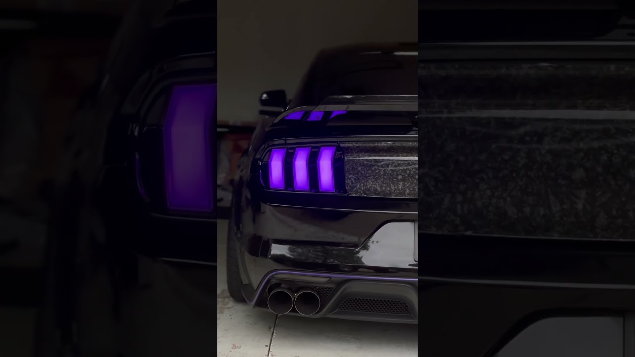 New S650 RGB Style Euro Taillights! Purple mode 😈 #s650 #mustang #s550mustang