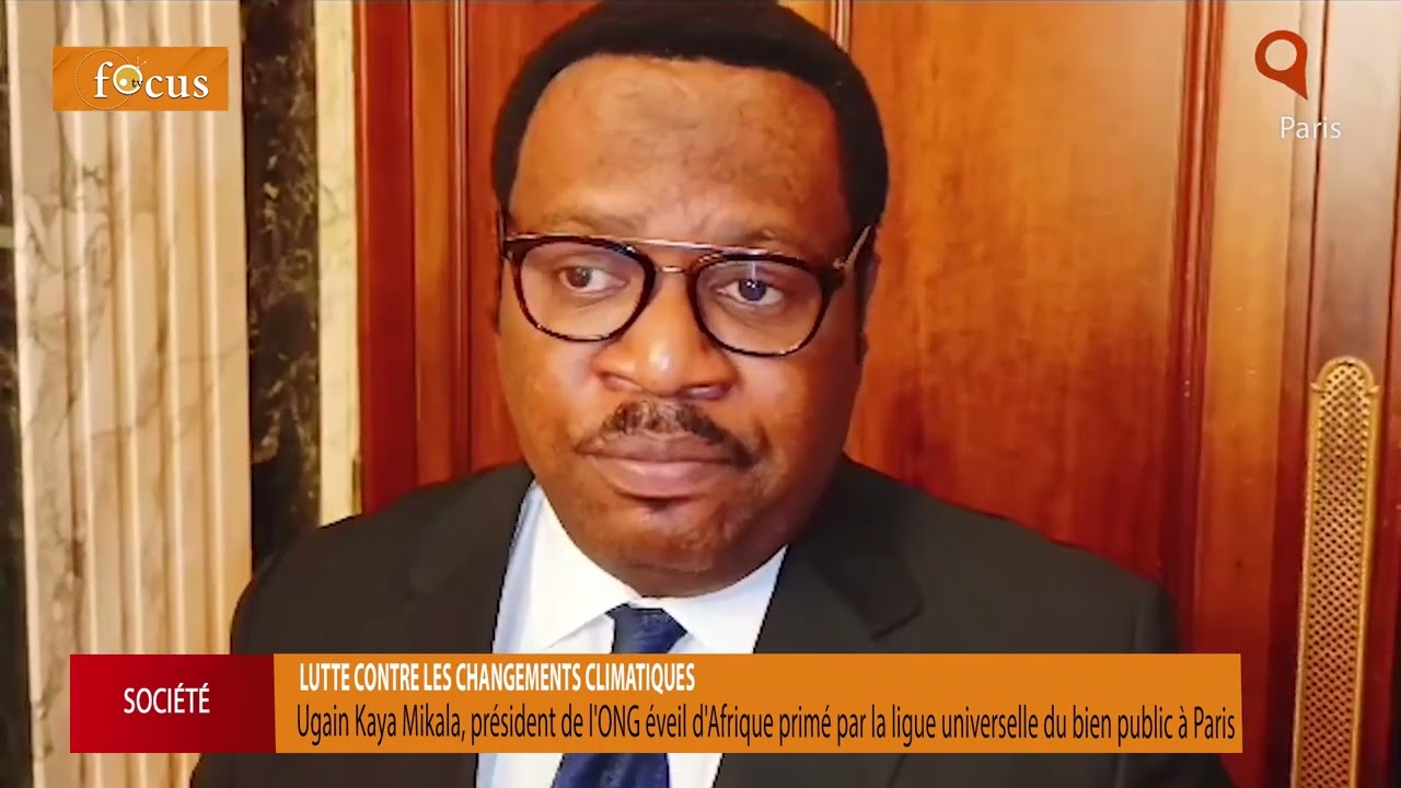 Ugain Kaya Mikala, pr&eacute;sident de l'ONG &eacute;veil d'Afrique prim&eacute; par la ligue universelle du bien public