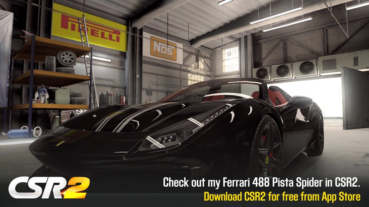 【CSR2】488 Pista Spider (elite 0), shift & tune for 7.73x