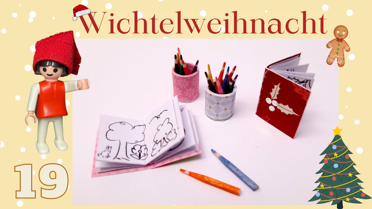 Wichtelweihnacht Tag 19 - Malbücher und Stifte basteln